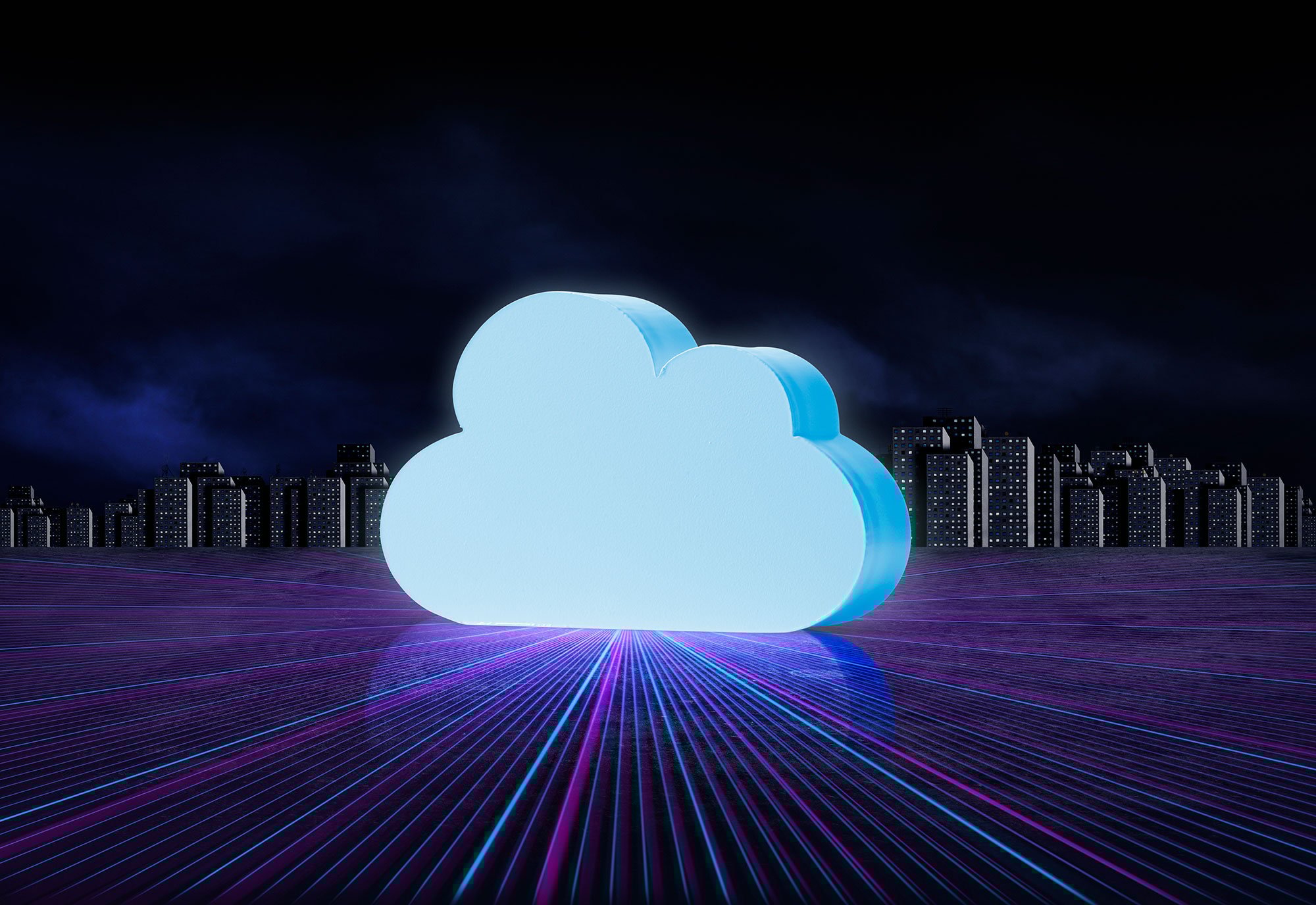 cloud-city-light-trails-retro-80s-abstract